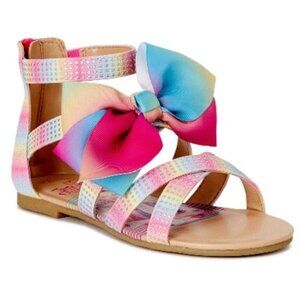 Jojo Siwa Size 4 Gladiator Sandals Girls Rainbow Bow